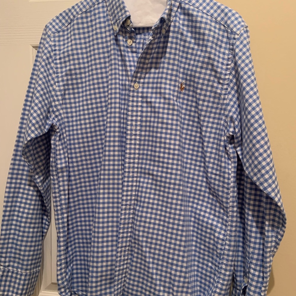 Polo Ralph Lauren blue checked button down